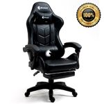 Silla-Gamer-Ergonomica-Dreizt-Shine-Series-Negro-con-Posapies-Reclinable