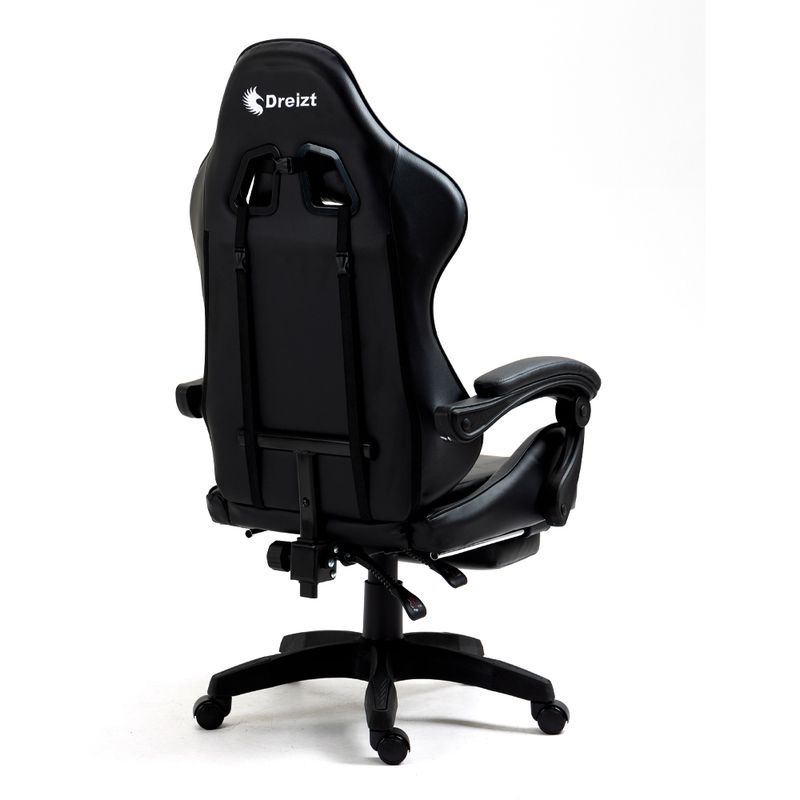 Silla-Gamer-Ergonomica-Dreizt-Shine-Series-Negro-con-Posapies-Reclinable