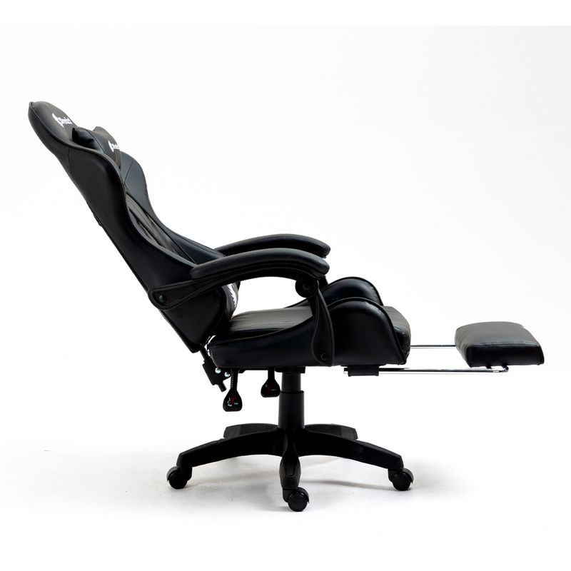 Silla-Gamer-Ergonomica-Dreizt-Shine-Series-Negro-con-Posapies-Reclinable