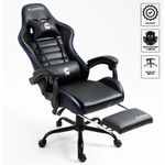 Silla-Gamer-con-Masajeador-Lumbar-Playpro-X1-Azul-Base-de-Metal