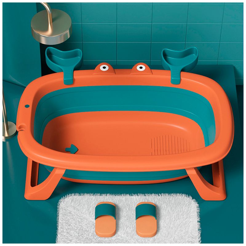 Bañera-Plegable-para-Bebes-Tina-de-Baño-Cangrejo-WI5-Naranja