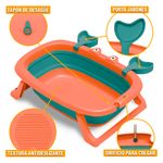 Bañera-Plegable-para-Bebes-Tina-de-Baño-Cangrejo-WI5-Naranja