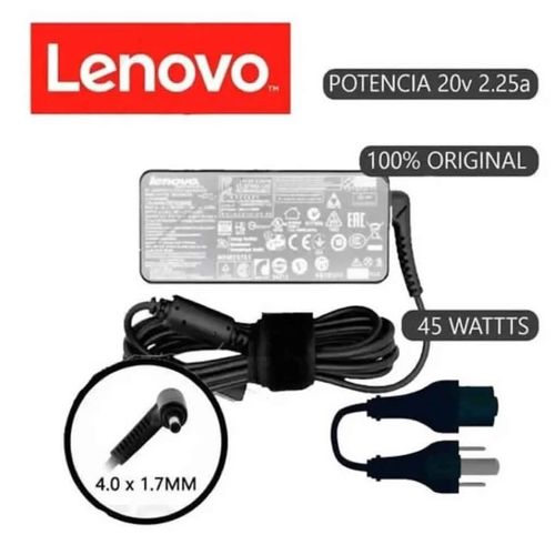 CARGADOR COMPATIBLE LENOVO 20V 2.25A - PUNTA FINA 45W