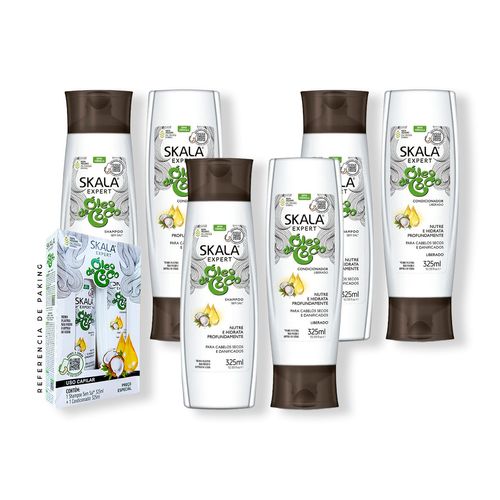 3 Duo Shampoo + Acondicionador Óleo de Coco Skala Expert 325ml