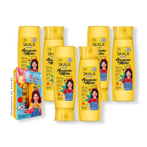 3 Duo Shampoo + Acondicionador Almidón de Maíz kids Skala Expert 325ml