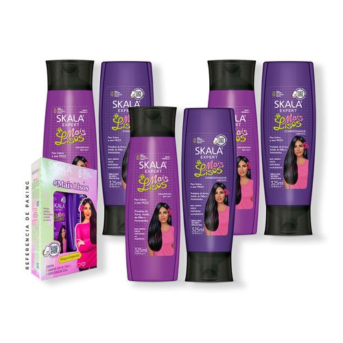 3 Duo Shampoo + Acondicionador Mais Lisos Skala Expert 325ml