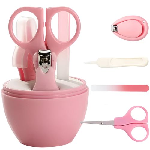 Kit de Higiene para Bebés Cortauñas 4 piezas Rosado K04