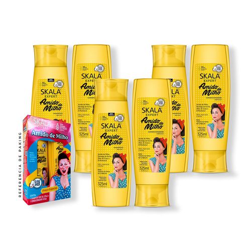 3 Duo Shampoo + Acondicionador Almidón de Maíz Skala Expert 325ml