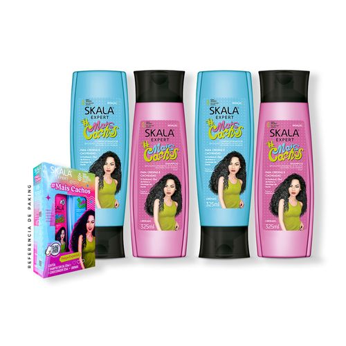 2 Duo Shampoo + Acondicionador Mais Cachos Skala Expert 325ml