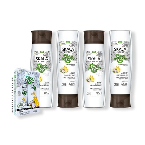 2 Duo Shampoo + Acondicionador Óleo de Coco Skala Expert 325ml