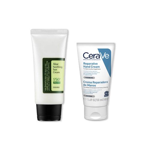 ALOE SOOTHING SUN CREAM - COSRX 50ML+CeraVe Crema Hidratante Reparadora de Manos 50ml