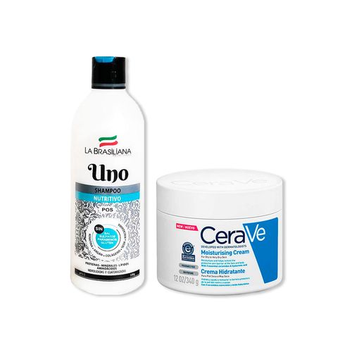 Shampo Uno- Pos 500gr - La Brasiliana+CeraVe Crema Hidratante 340g