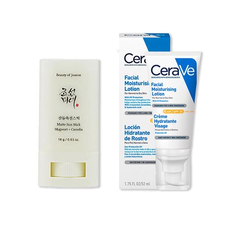 Matte sun stick mugwot + camelia SPF 50+ 18 gramos - Beauty of Joseon+CeraVe Crema Hidratante Facial