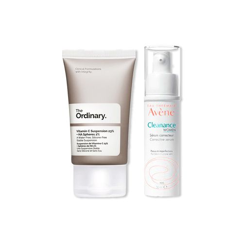 Vitamina C Suspesion 23% + HA Spheres 2% 30 mlThe ordinary+Cleanance women serum Avene 30ml