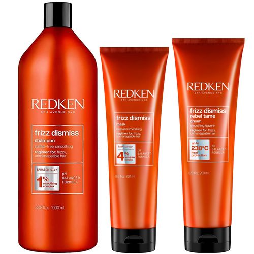 Shampoo Anti Frizz 1000ml + Mascarilla + Crema Redken Frizz Dismiss