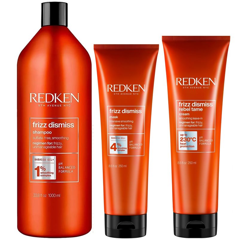 Shampoo-Anti-Frizz-1000ml---Mascarilla---Crema-Redken-Frizz-Dismiss