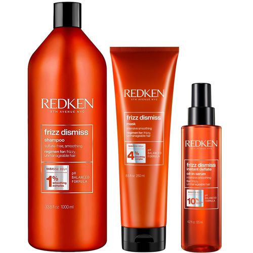 Shampoo Anti Frizz 1000ml + Mascarilla + Sérum Redken Frizz Dismiss