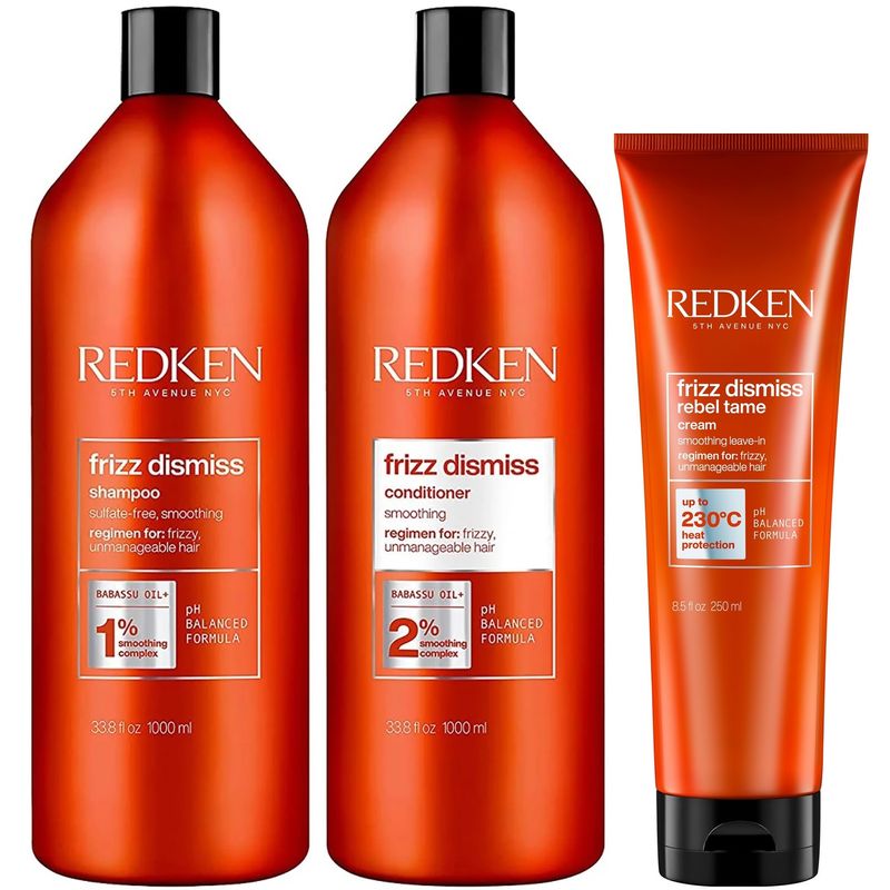 Shampoo-1000ml---Acondicionador---Crema-Redken-Frizz-Dismiss