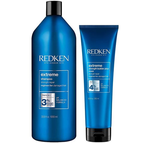 Shampoo Reparador 1000ml + Mascarilla Redken Extreme