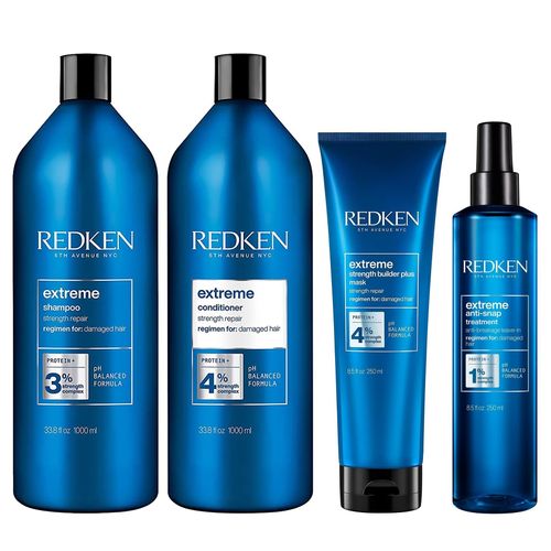 Shampoo 1000ml + Acondicionador + Mascarilla +Anti Snap Redken Extreme