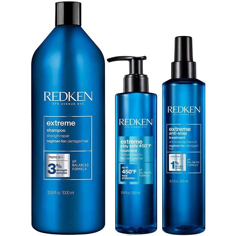 Shampoo-1000ml---Protector-Termico---Crema-Anti-Snap-Redken-Extreme