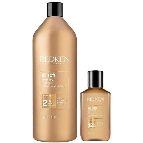 Shampoo Hidratante 1000ml + Aceite de Argán Redken All Soft