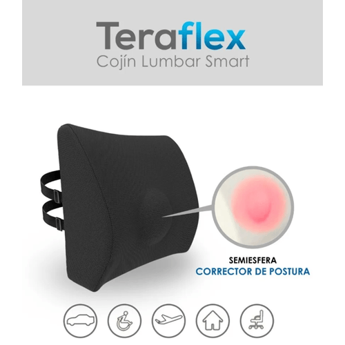 COJIN LUMBAR SMART + CORRECTOR DE POSTURA  MEMORY FOAM  TERAFLEX  35x33x12 CM