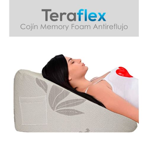 ALMOHADA COJIN ANTIREFLUJO MEMORY FOAM  TERAFLEX  MEDIDAS 64x60x30 CM