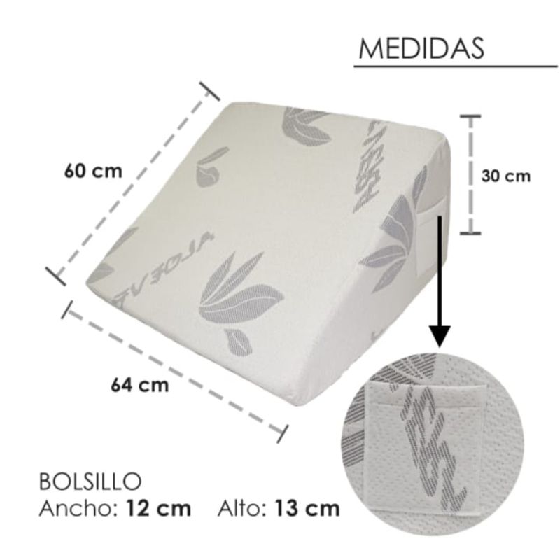 ALMOHADA-COJIN-ANTIREFLUJO-MEMORY-FOAM--TERAFLEX--MEDIDAS-64x60x30-CM