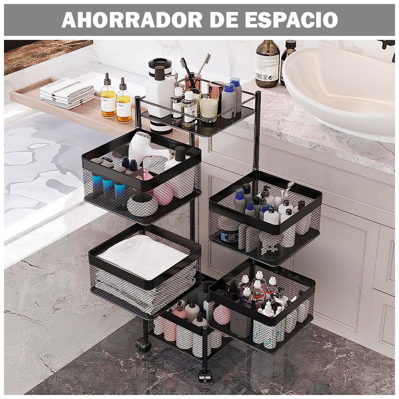 Estante-Giratorio-Organizador-de-Baño-5-Niveles-Cuadrado-ZD3