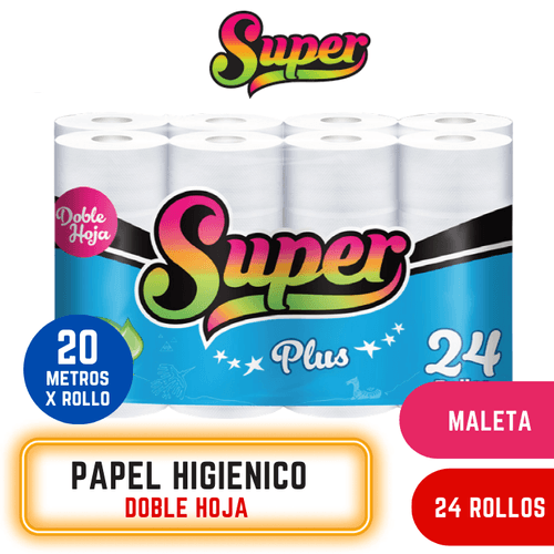 papel higienico super plus de 24 unidades (oferta)