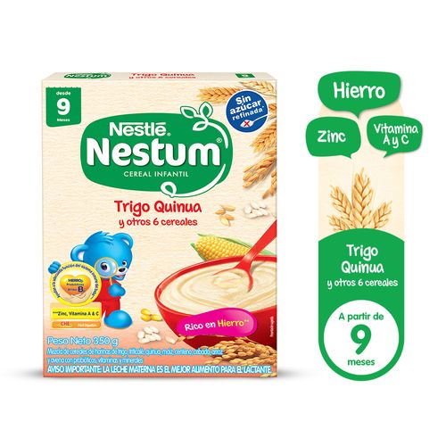 Cereal Infantil NESTUM® Trigo Quinua y otros 6 cereales - Caja 350 G