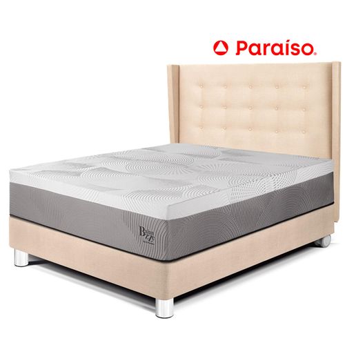 Dormitorio Royal Balanzze + Cabecera Gold 2 Plazas Champagne