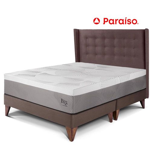 Dormitorio Europeo Royal Balanzze + Cabecera Gold Queen Chocolate