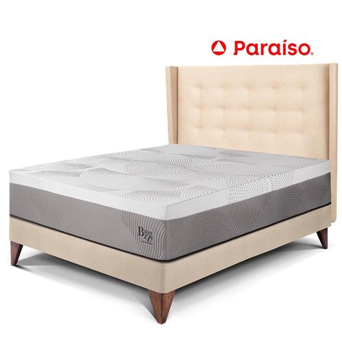 Dormitorio Europeo Royal Balanzze + Cabecera Gold 2 Plazas Champagne