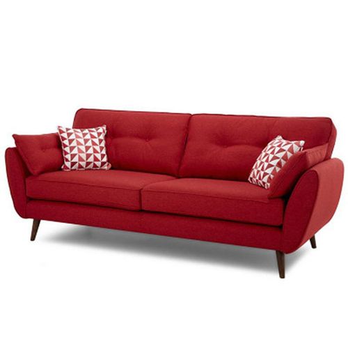 Sofá Vintage Yan 3 cuerpos Rabhé Rojo