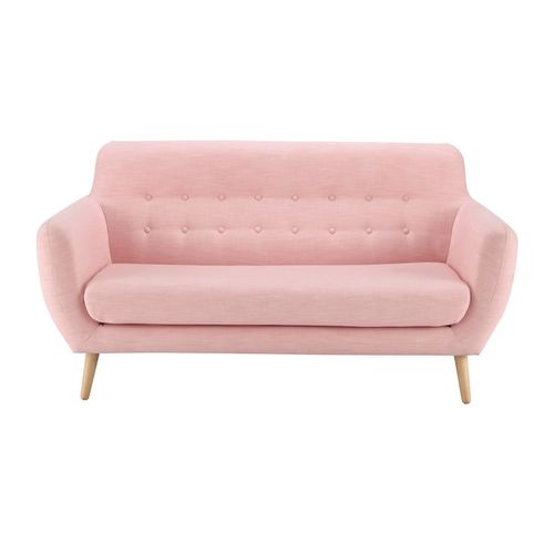Sofá Vintage Rabhé 2 Cuerpos Rosado