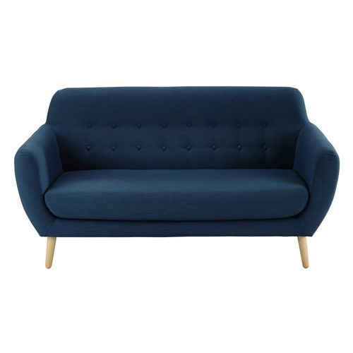 Sofá Vintage Rabhé 3 Cuerpos Azul