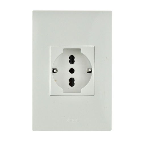 Tomacorriente Schuko S220 Blanco Simon