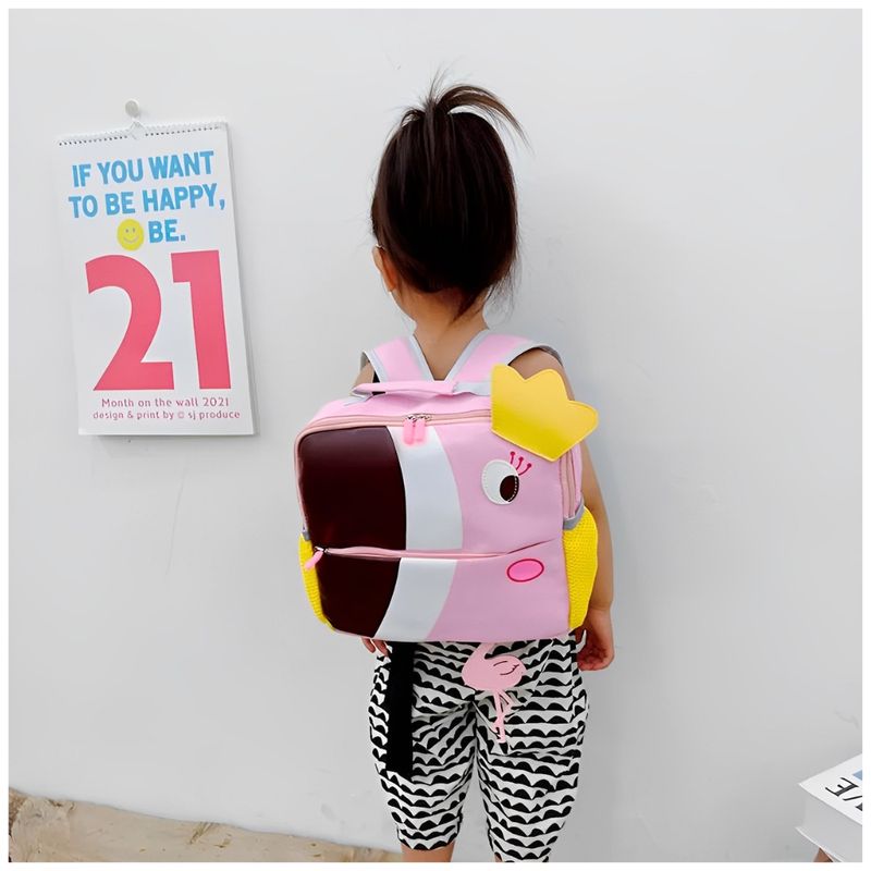 Mochila-Escolar-Infantil-para-Niños-de-Animales-Flamenco-Rosa-71M