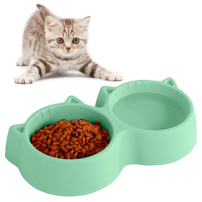 Plato-Comedero-y-Bebedero-para-Gato-Perro-Mascotas-Verde-714P