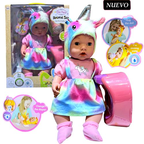 Juguete Muñeca Bebé Real Unicornio más Accesorios