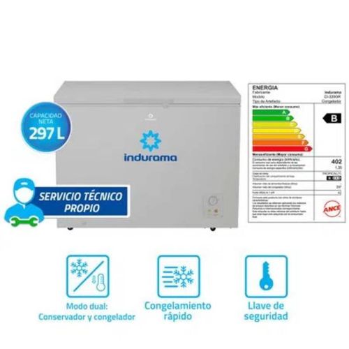 Congeladora Indurama Defrost 297L  CI-320GR