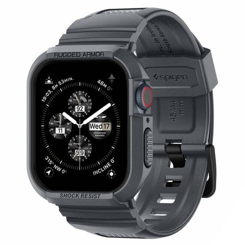 Correa + Funda Spigen Rugged Armor Pro para Apple Watch 44-45 mm Gris