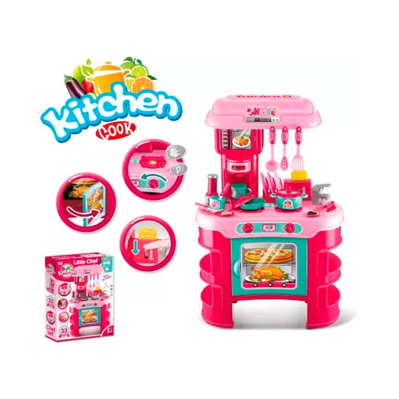 Cocina-de-Juguete-Little-Chef-Musical-Kitchen-Cook-35-Piezas