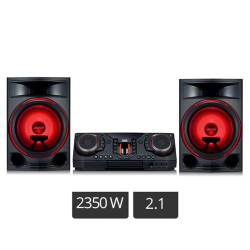 Minicomponente LG XBOOM CL87 2350W Bluetooth con Karaoke Star, Luces Multicolor y Party Accelerator