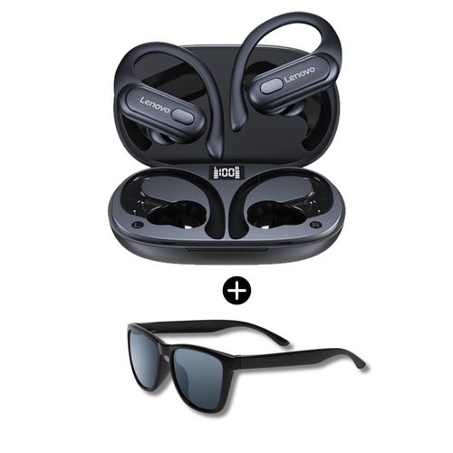 Audifonos Bluetooth Lenovo XT60 deportivos TWS negro + Lentes de regalo