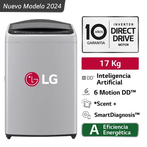 Lavadora LG 17 kg Carga Superior AI DD con Inteligencia Artificial WT17DV6T (MUNDO ELECTRONICO)