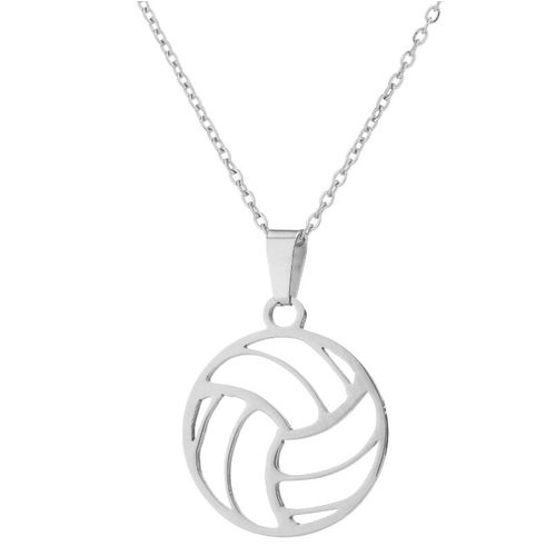 Collar pelota de Voley plateado