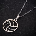 Collar-pelota-de-Voley-plateado